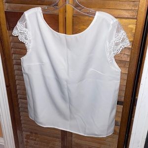 White lace crop top